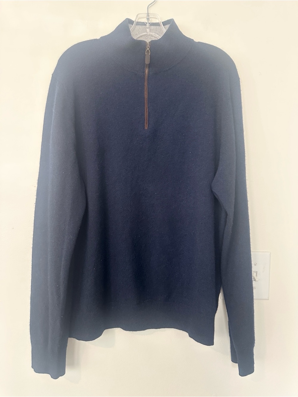 Alan Flusser Blue Cashmere Sweater XL
